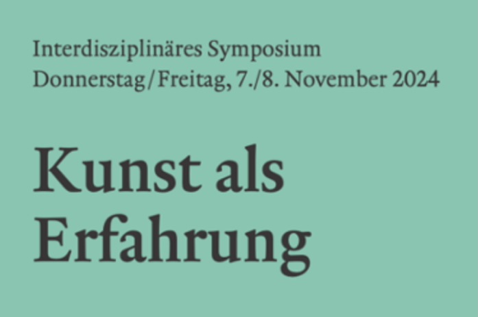 KOIAS Talk at the Interdisciplinary Symposium “Kunst als Erfahrung” in Zurich | November 7-8, 2024