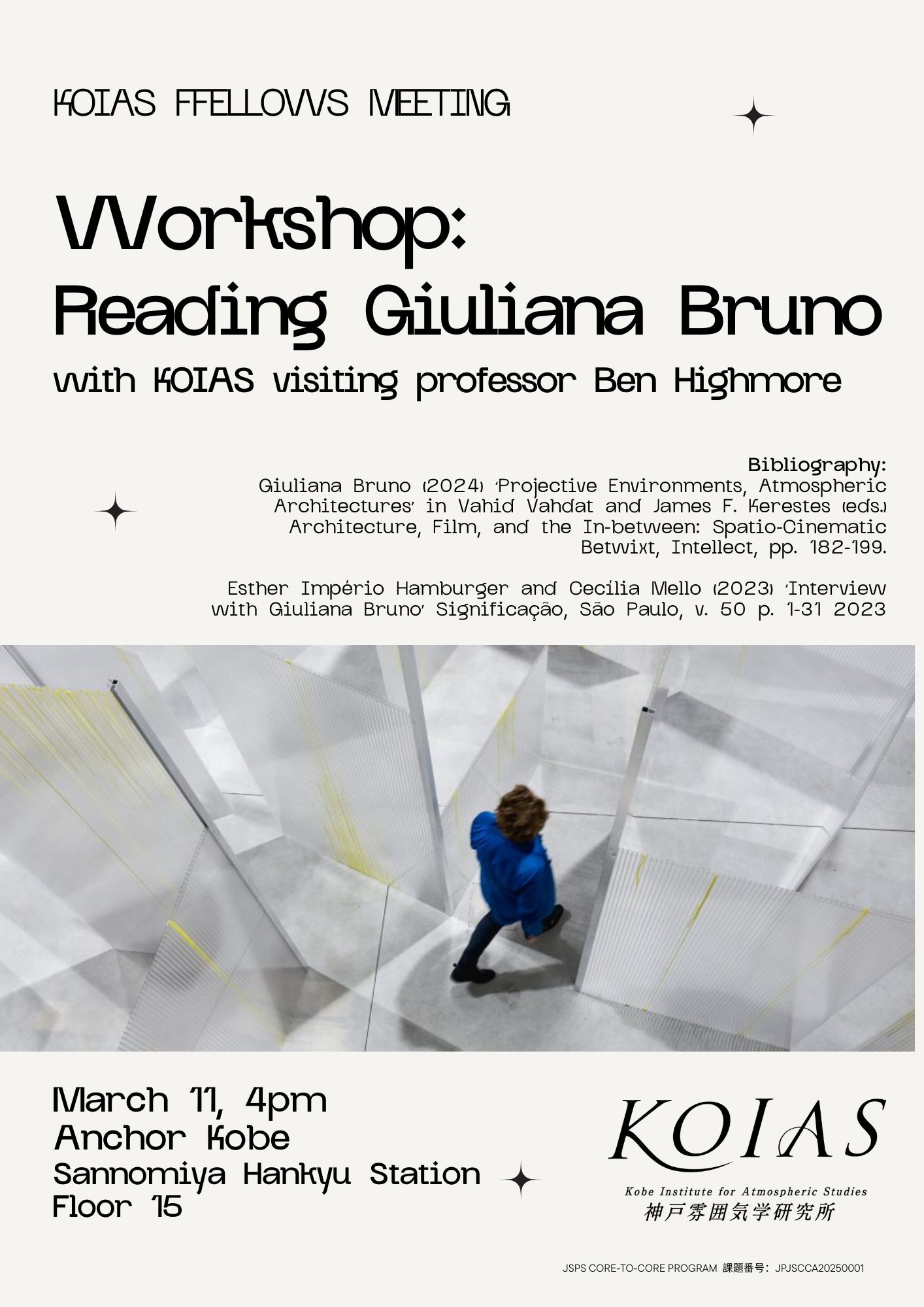KOIAS Fellows Meeting - Prof Ben Highmore - Reading Giuliana Bruno Workshop - March 11, 2026