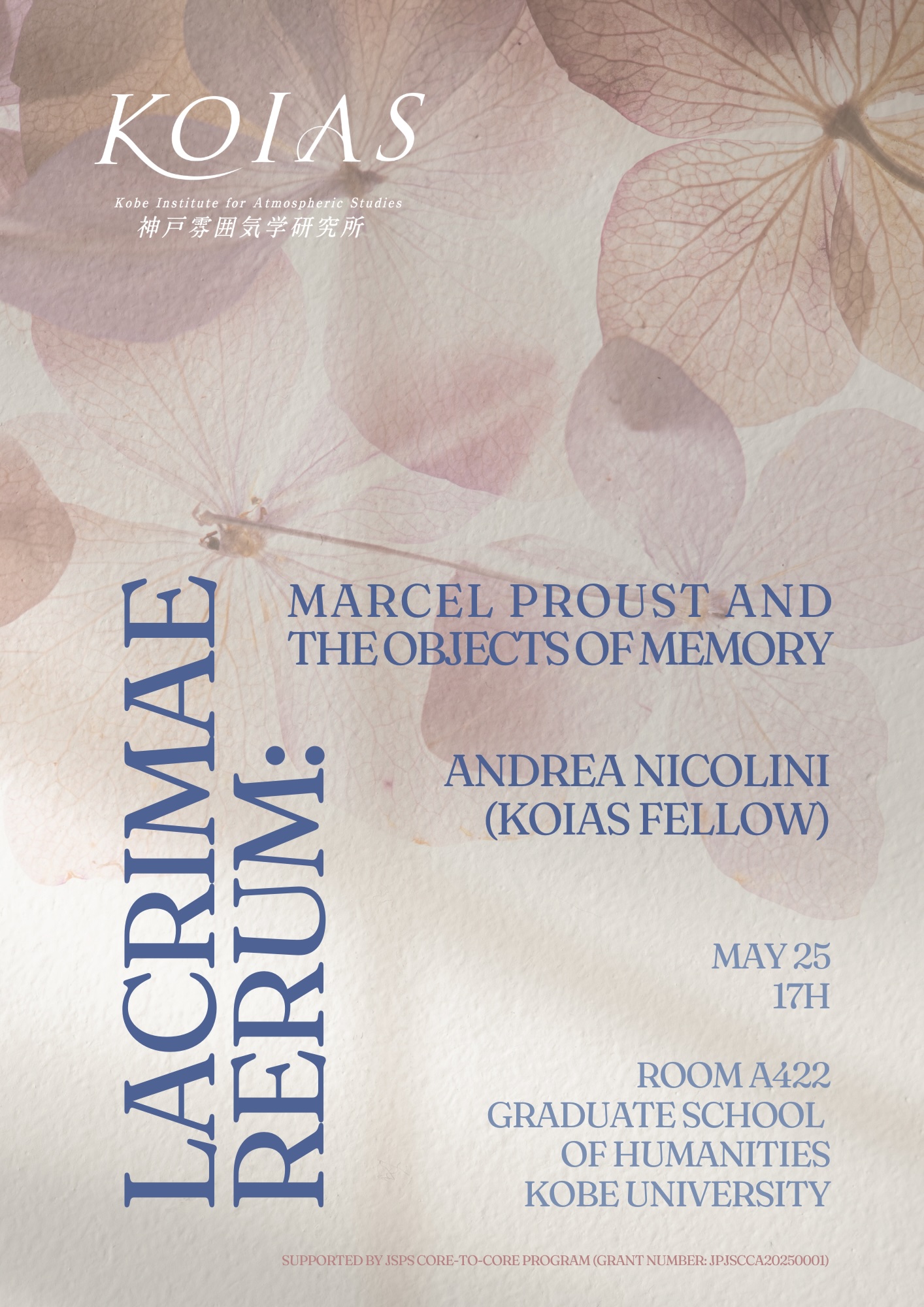Andrea Nicolini - KOIAS Talk LACRIMAE RERUM: Marcel Proust and the Objects of Memory - 25 May 2026